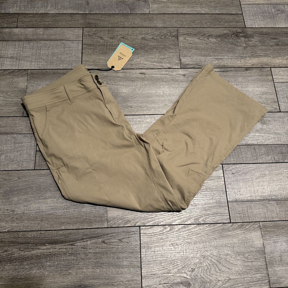 Prana Halle pants stretch khaki, size 18x short inseam
